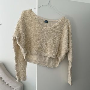 Cropped Cream Sweater
